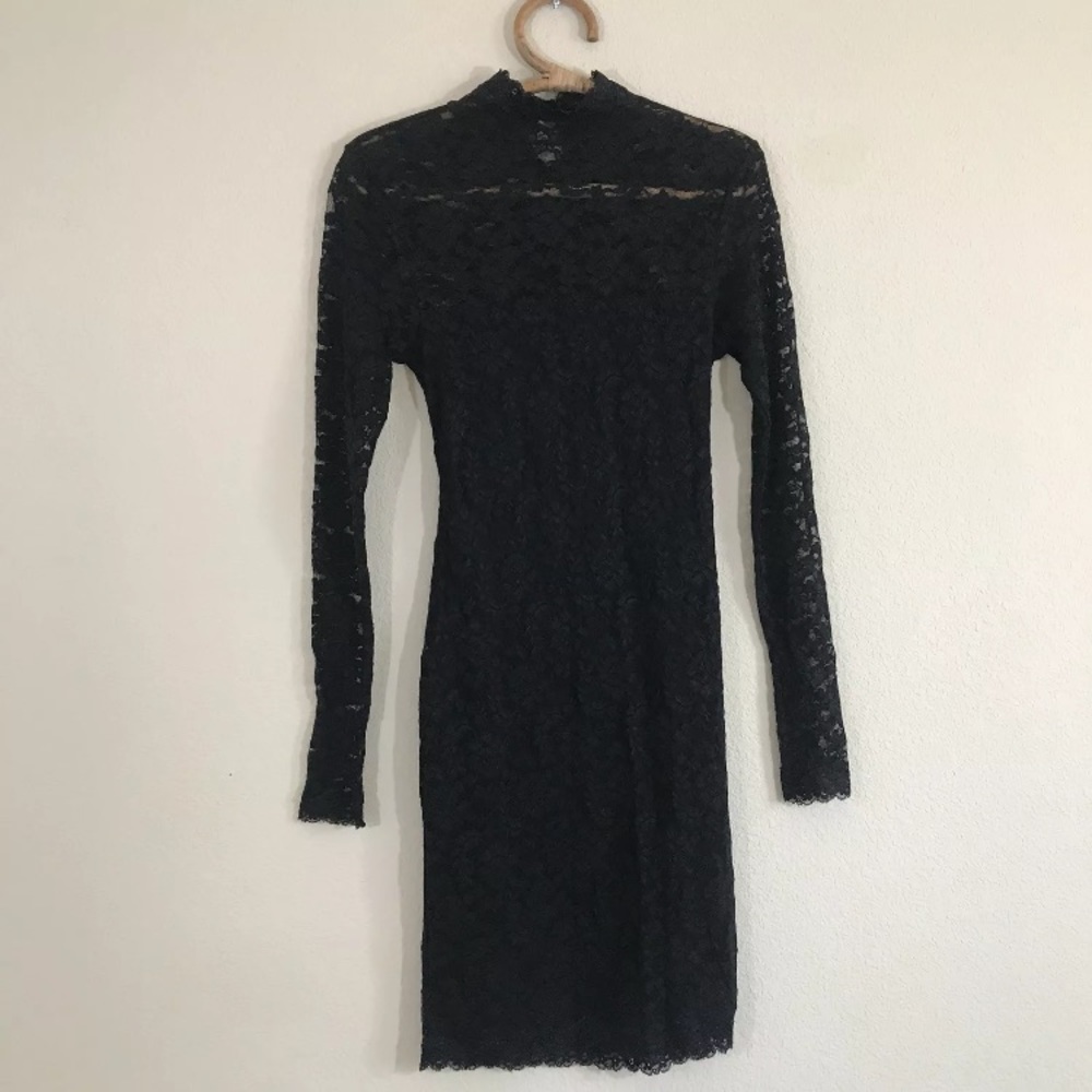 GANNI black lace dress 36 NWT